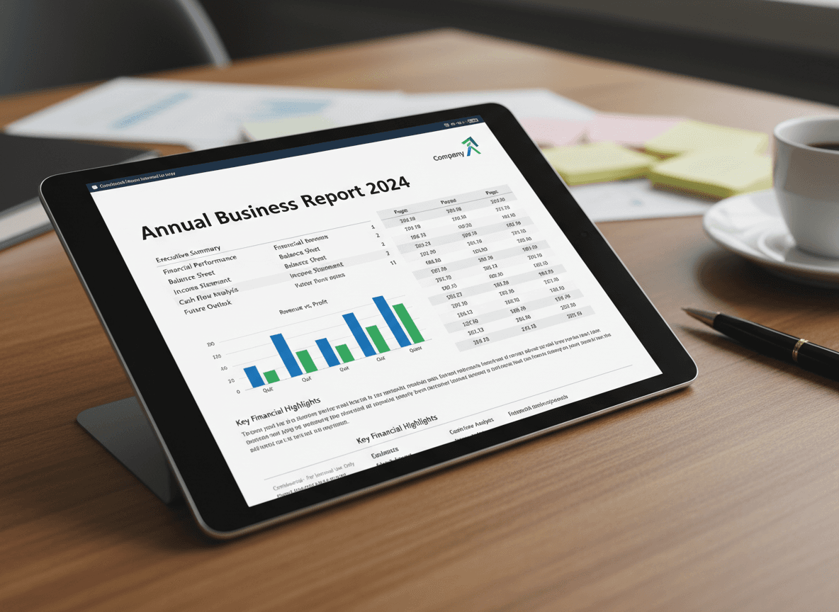 Financial Reports as PDFs: A Business Standard